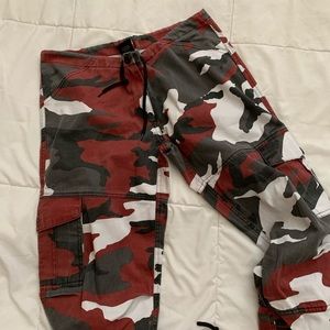 Camo Parachute Red Pants